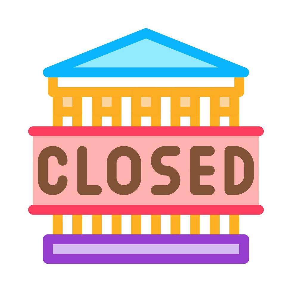closed amusement park icon vector outline illustration
