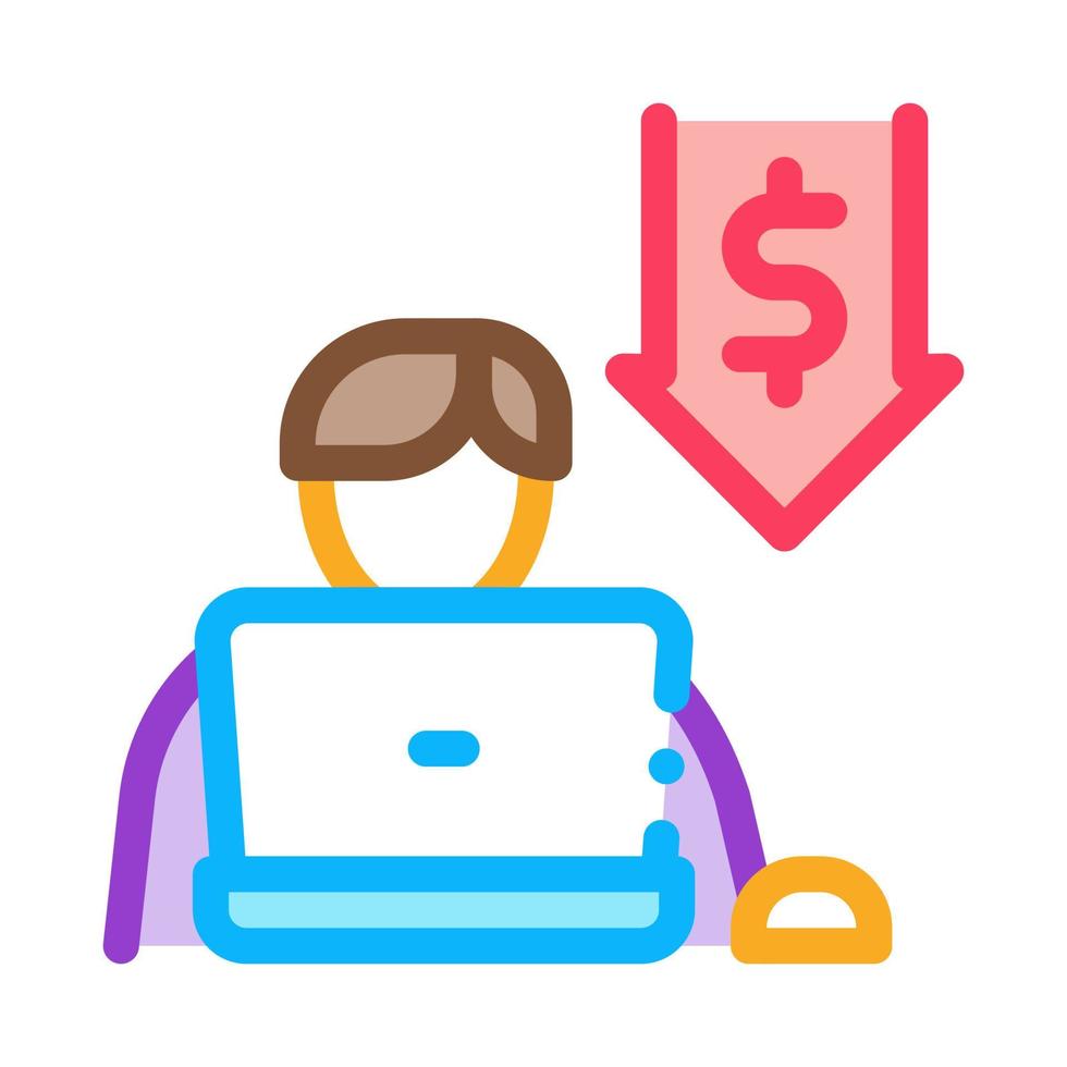 low working capacity icon vector outline illustration