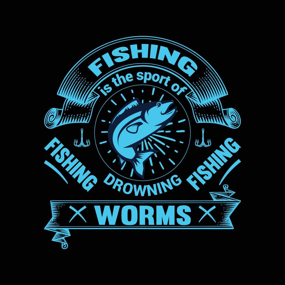 diseño de camiseta de pesca vector