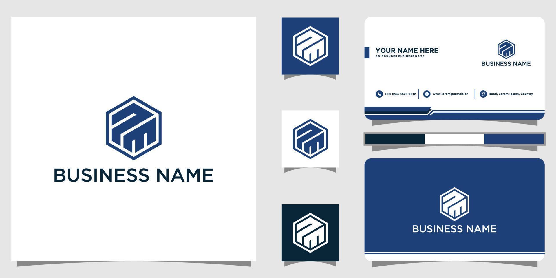 letter PM or MP logo illustraction vector graphic design template. Good for business, company, icon, modern, technology, internet, brand, advertising, and business card