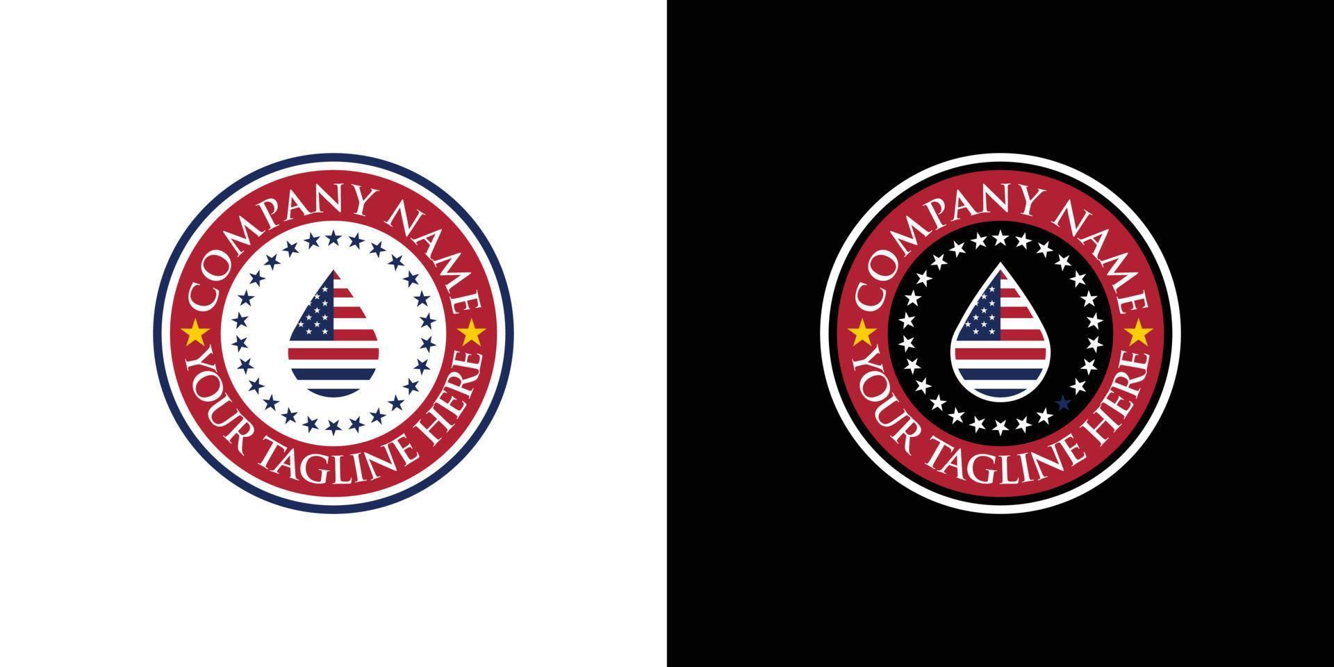 USA national and drop concepts for badge, sticker etc. vector