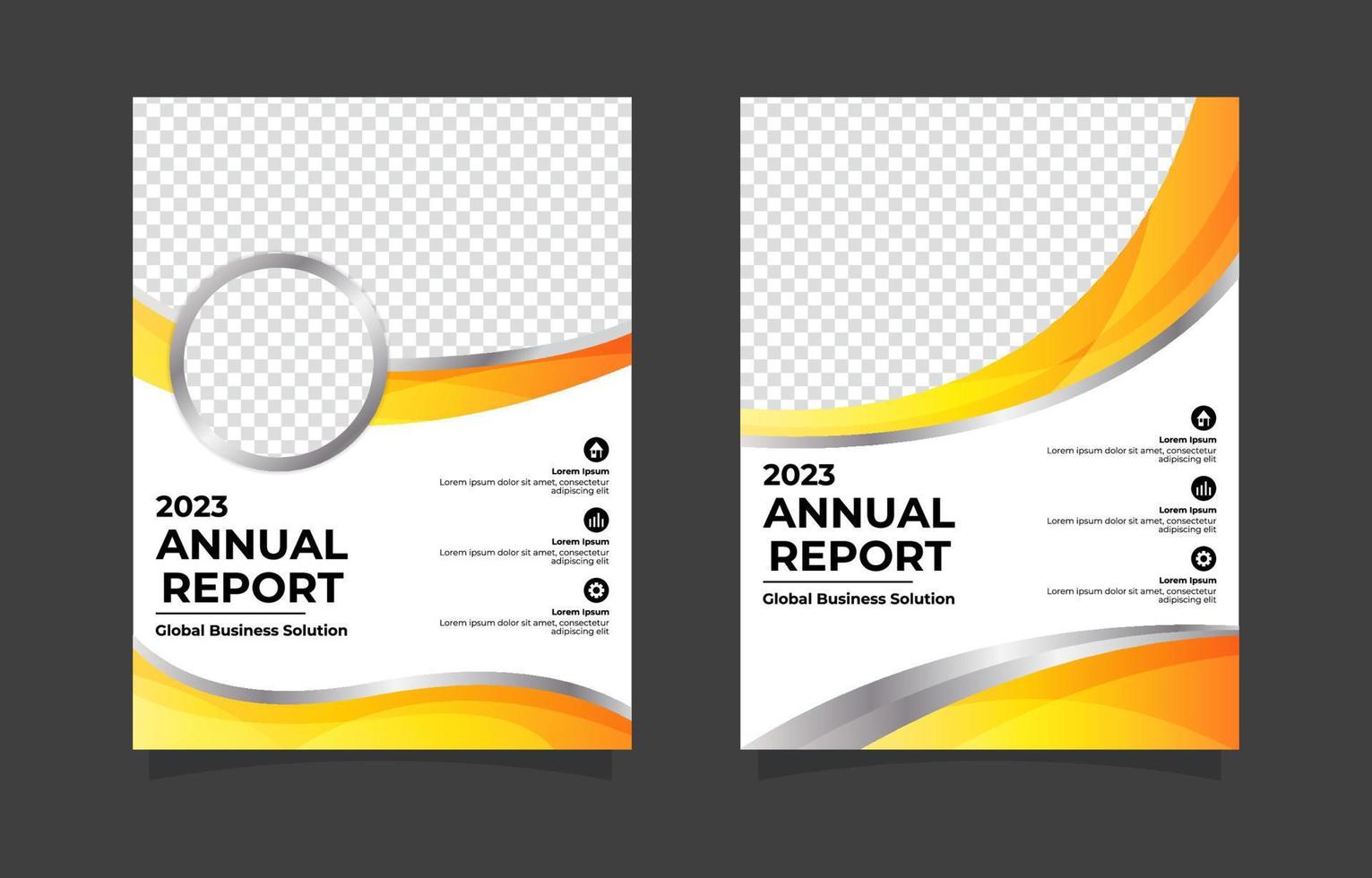 Company Business Annual Report Gradient Template Design vector