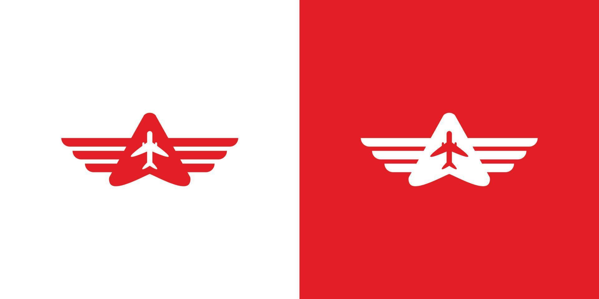 letter A logo template . abstract plane vector icon