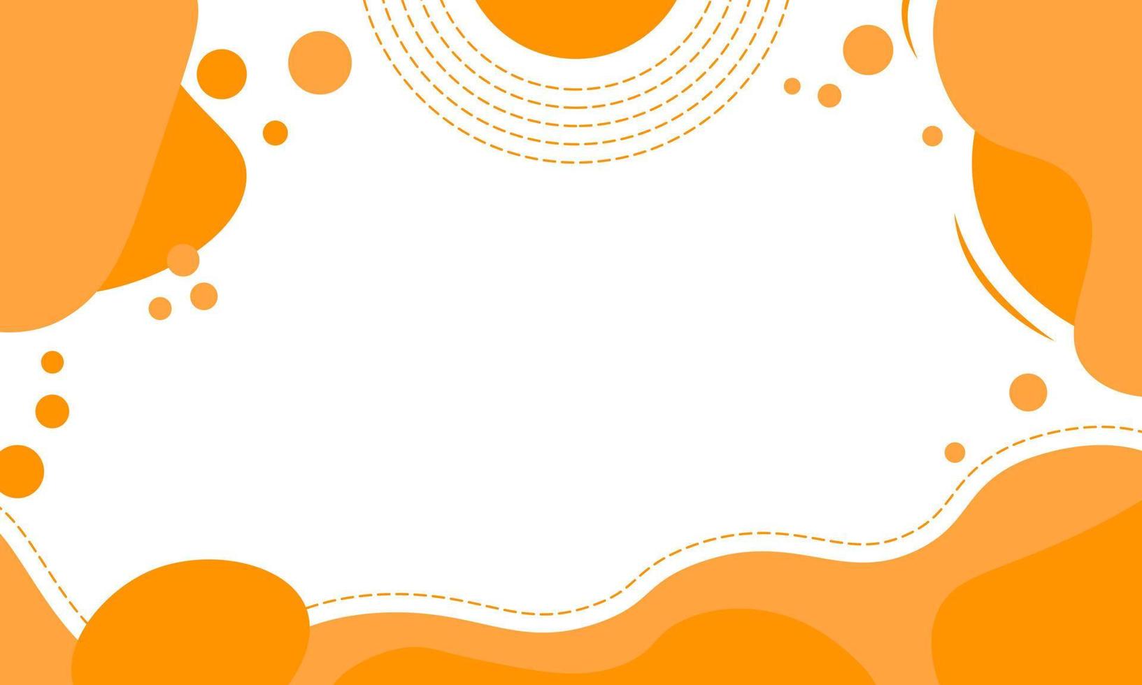 Colorful template banner with orange color. Design with liquid shape. Vector EPS10