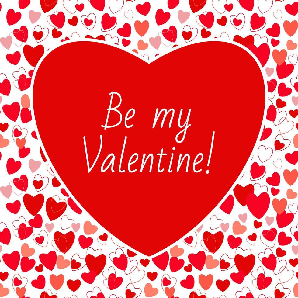 Vector Illustration Of Valentine s Day Cards With text Be my Valentine. Vector EPS10