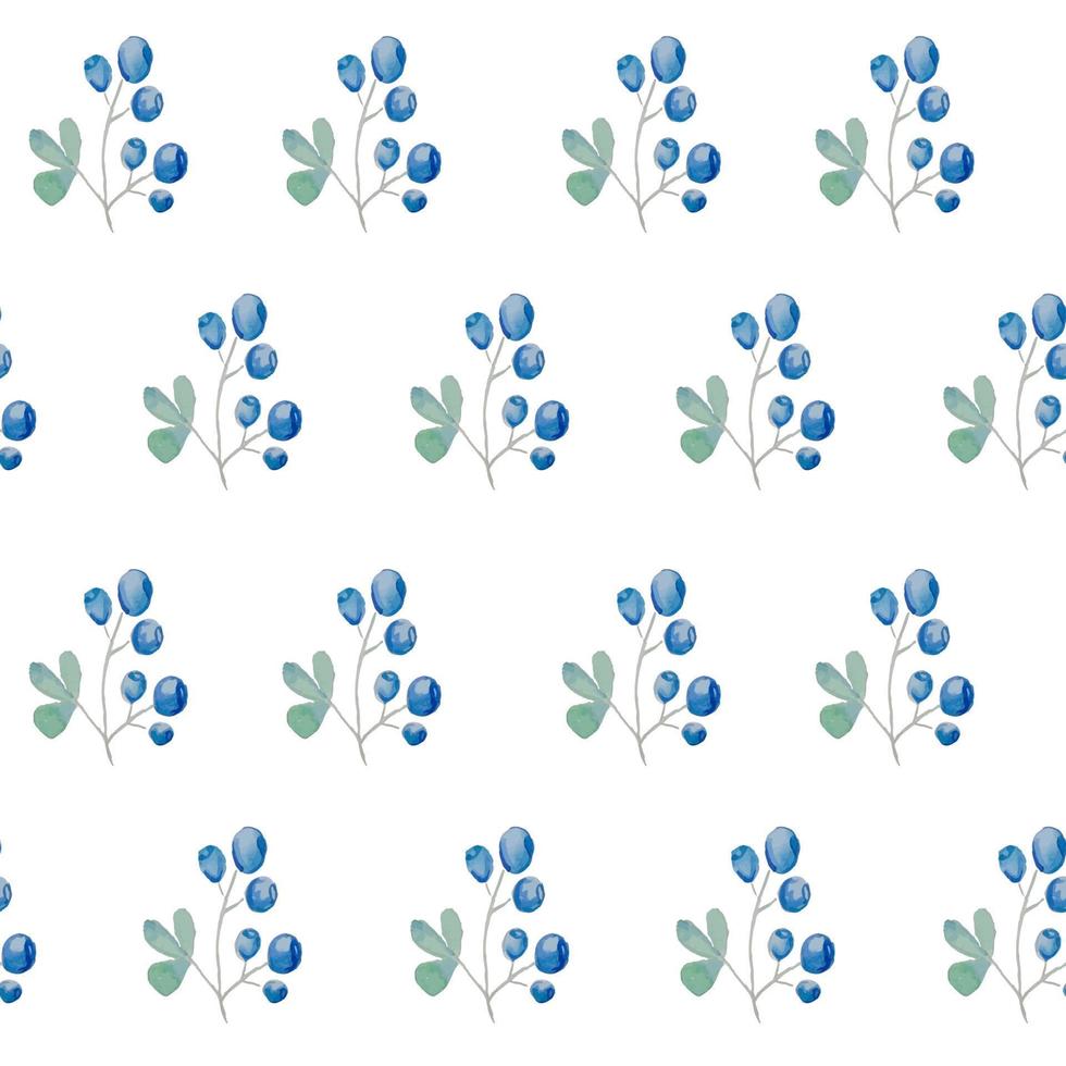 Blueberry seamless vector pattern. Summer organic berry background. . Trendy childish pattern with berries for decoration design, poster, textile.