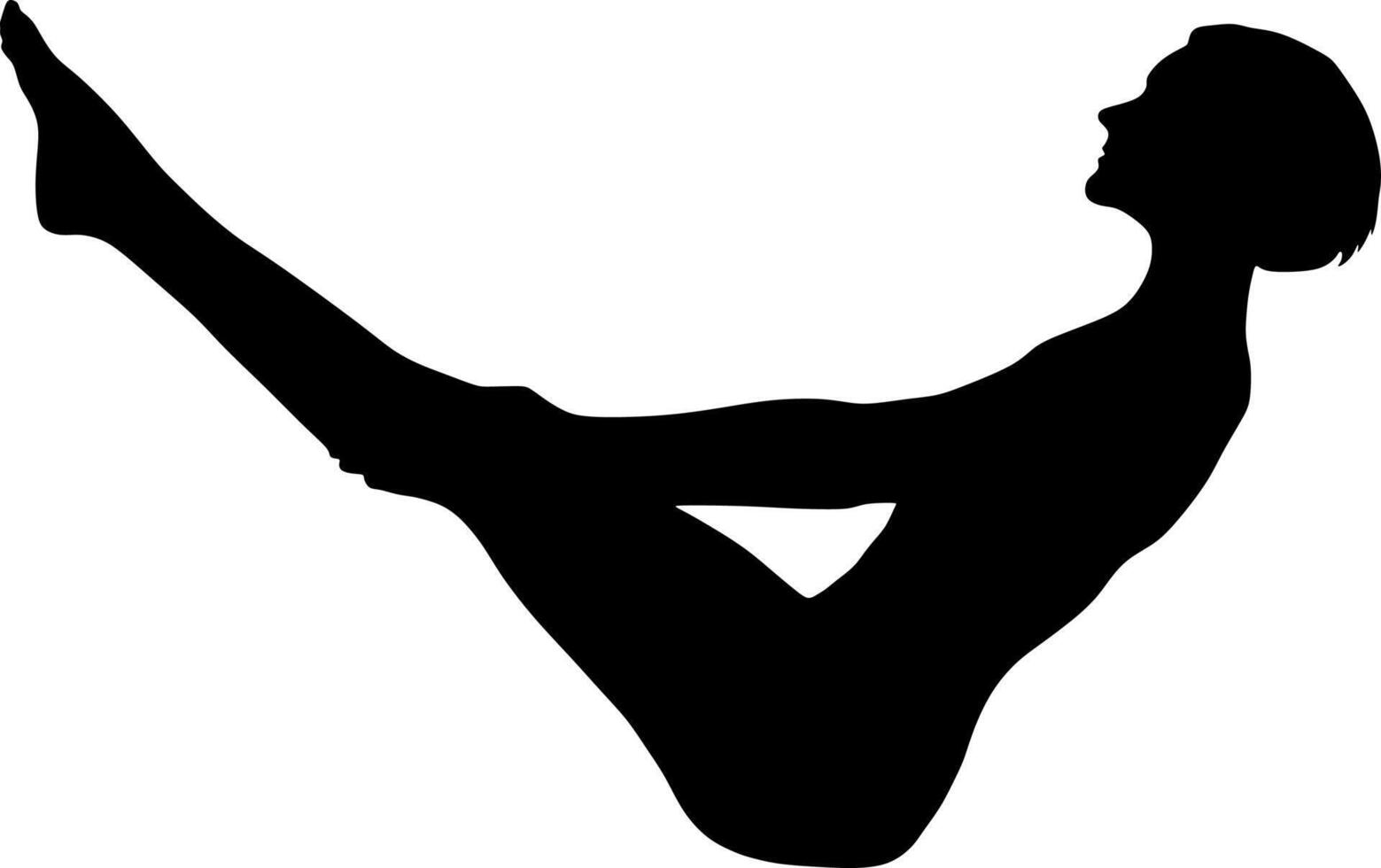 yoga in silhouette vector art on background