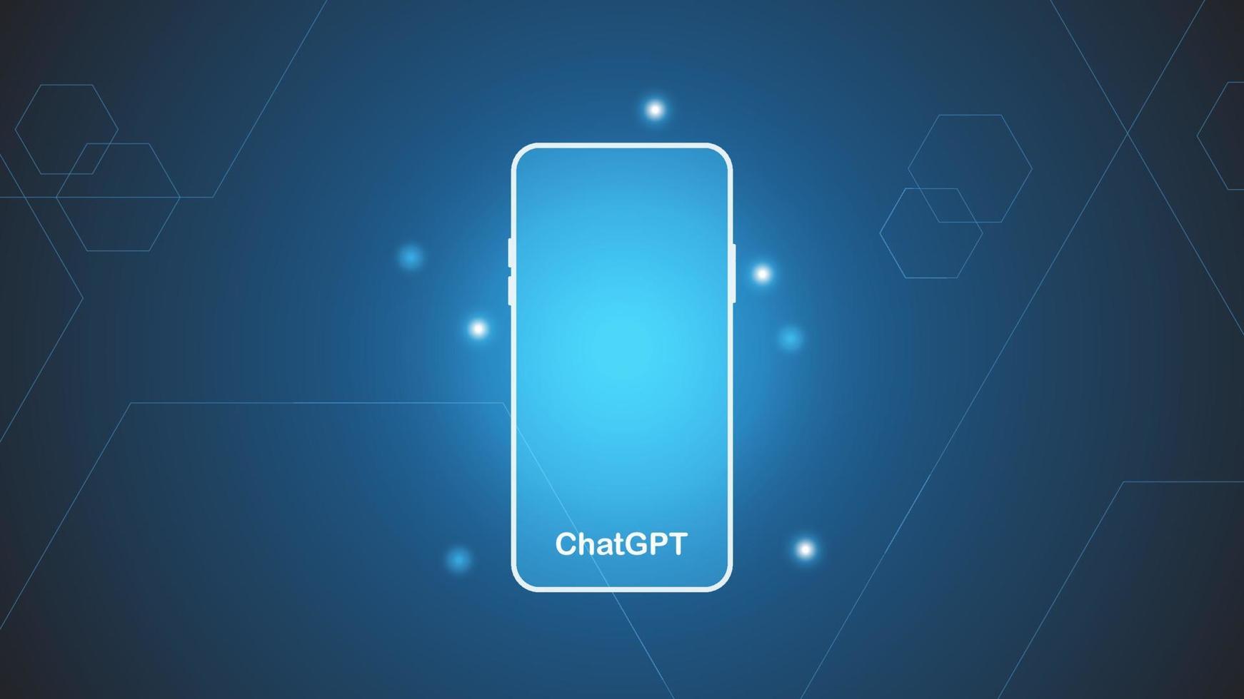 chatgpt ai tecnología de inteligencia artificial concepto de alta tecnología. chat gpt con bot inteligente, ai abierto, línea, luces, tecnología abstracta, vector. diseño para chat, banner web, fondo, transformación. vector