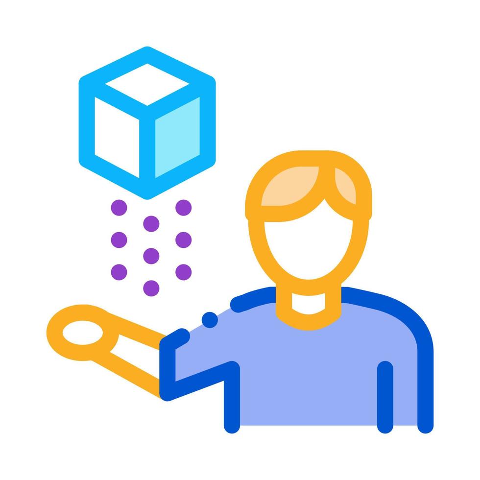 virtual reality representative icon vector outline illustration