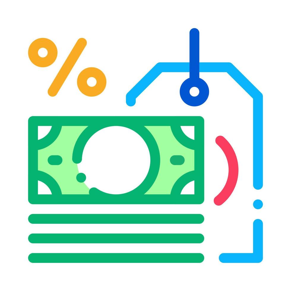 interest is money icon vector outline illustration