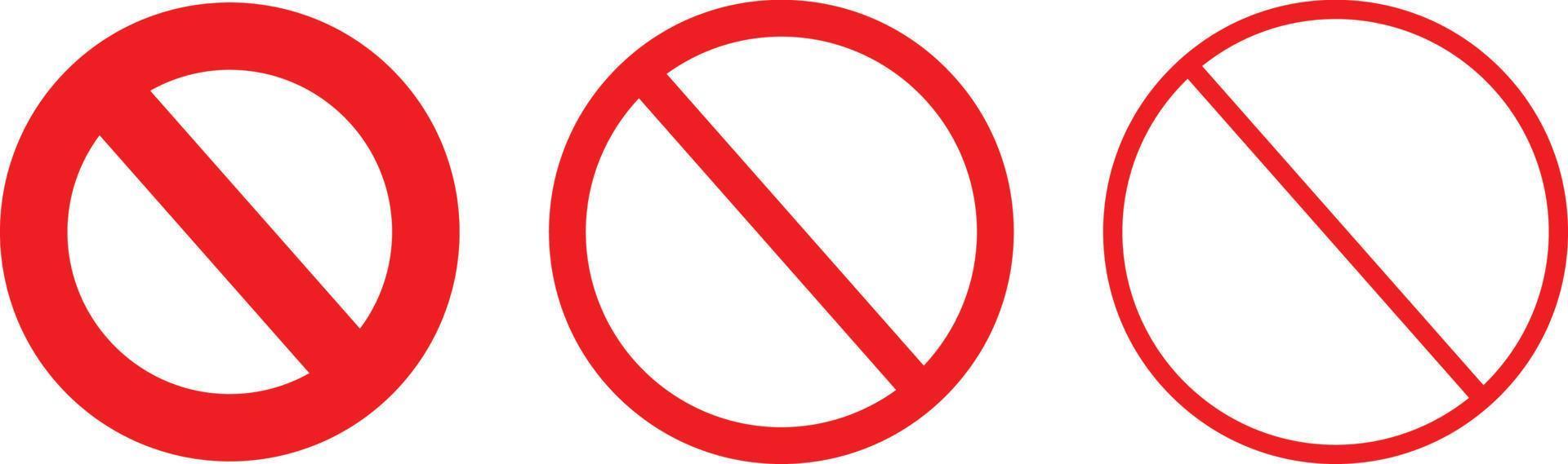 Restriction Sign Icons. Prohibition Symbols Collection vector