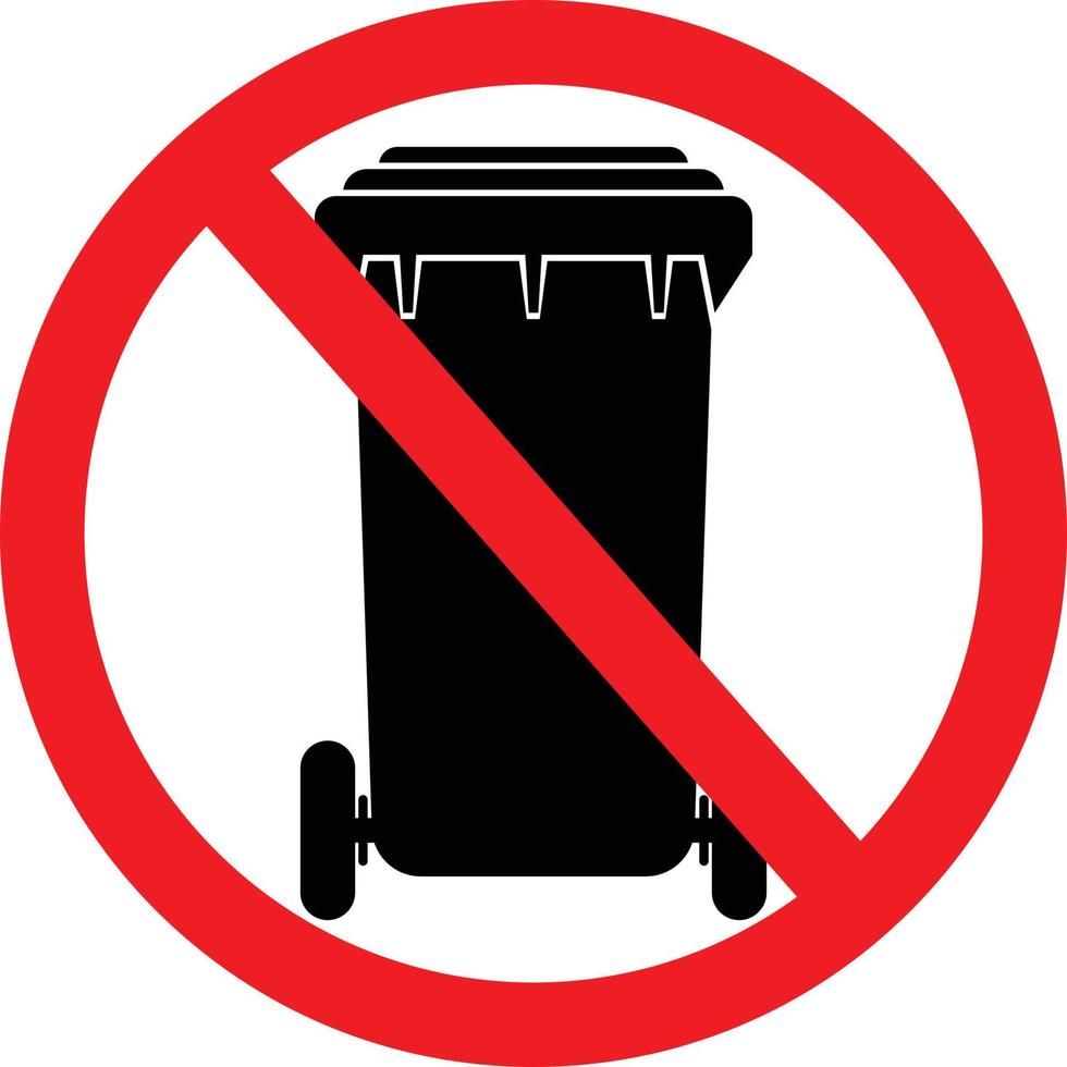Do not throw rubbish Symbol, Don't Throw Garbage Icon 17546306 Vector Art at Vecteezy
