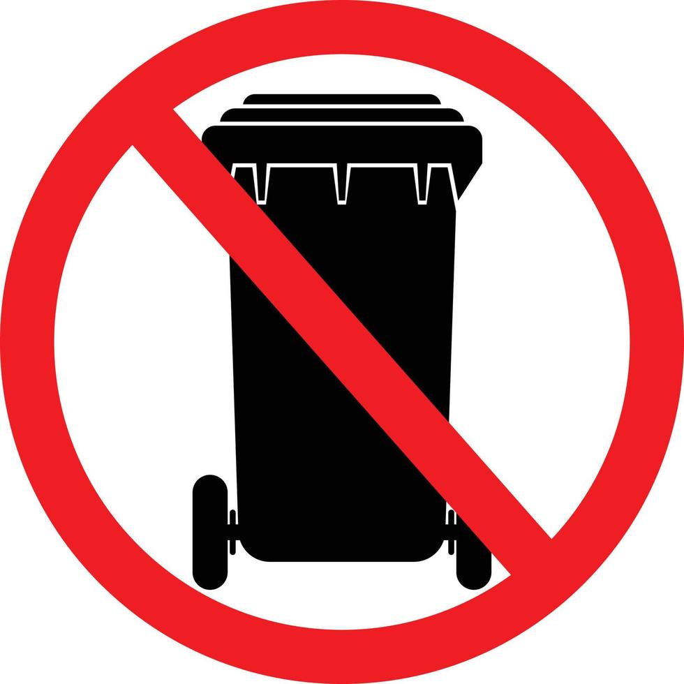 Do not throw rubbish Symbol, Don't Throw Garbage Icon vector