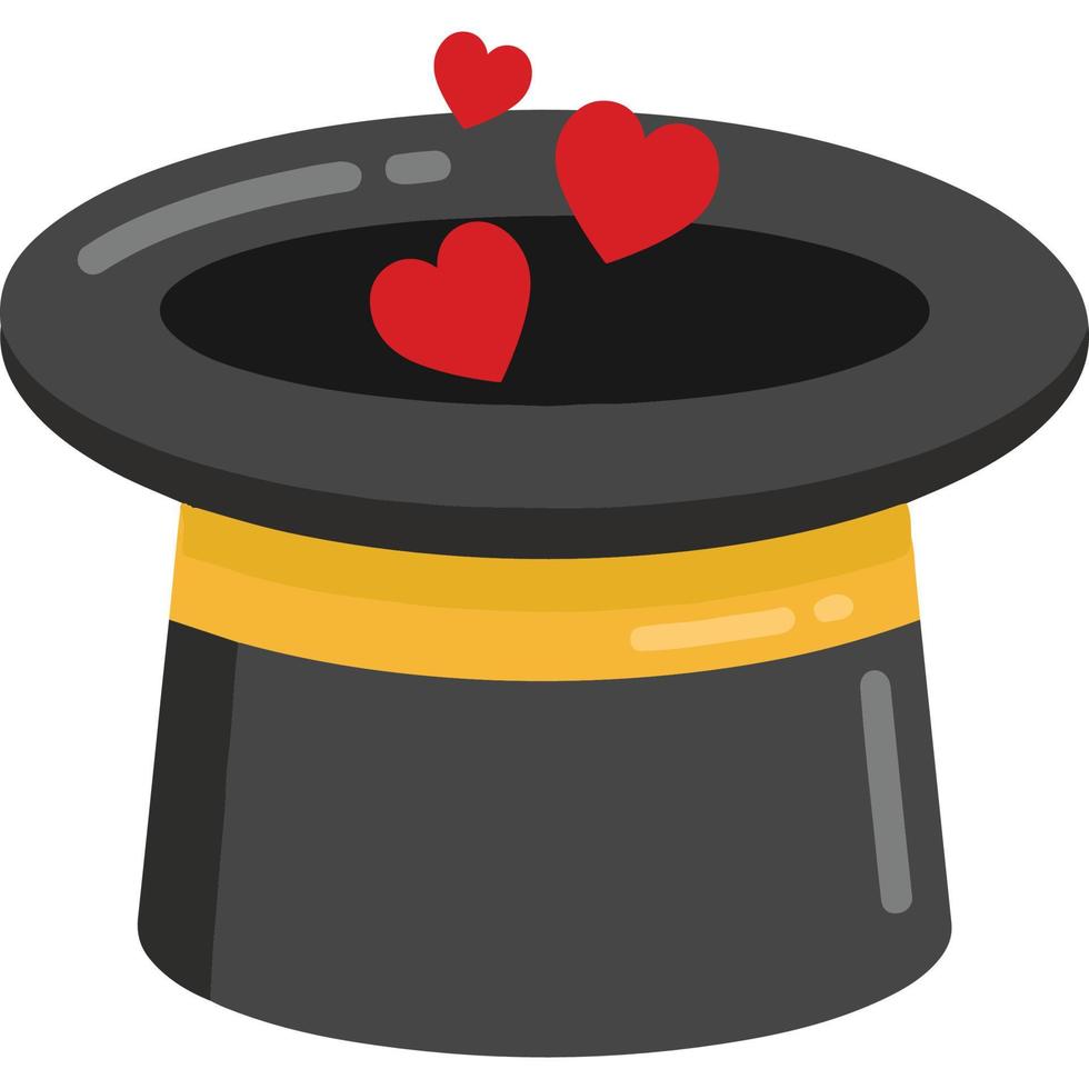 Magic Hat Icon in Colored Outline Style vector