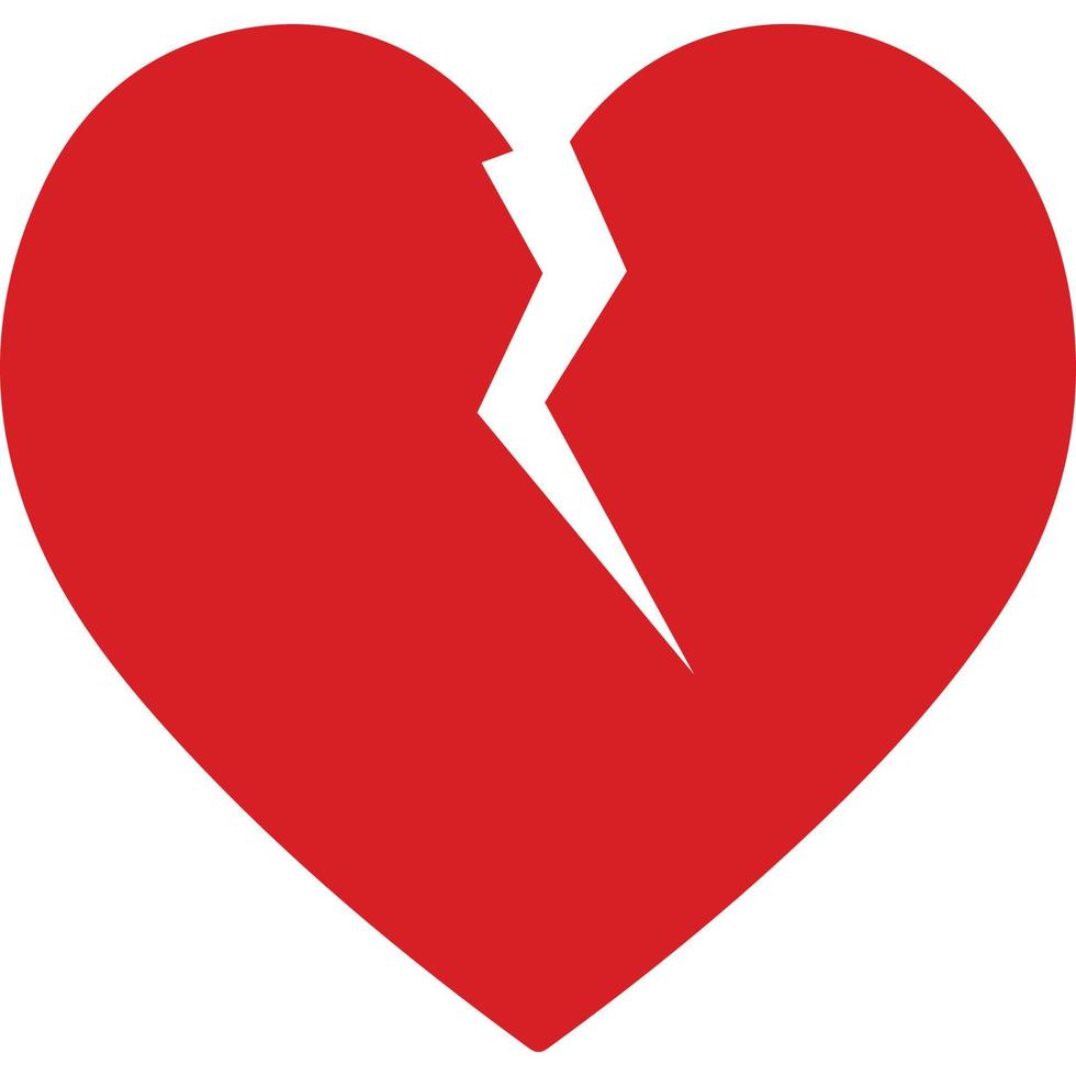 Broken Heart Which can easily edit or modify vector