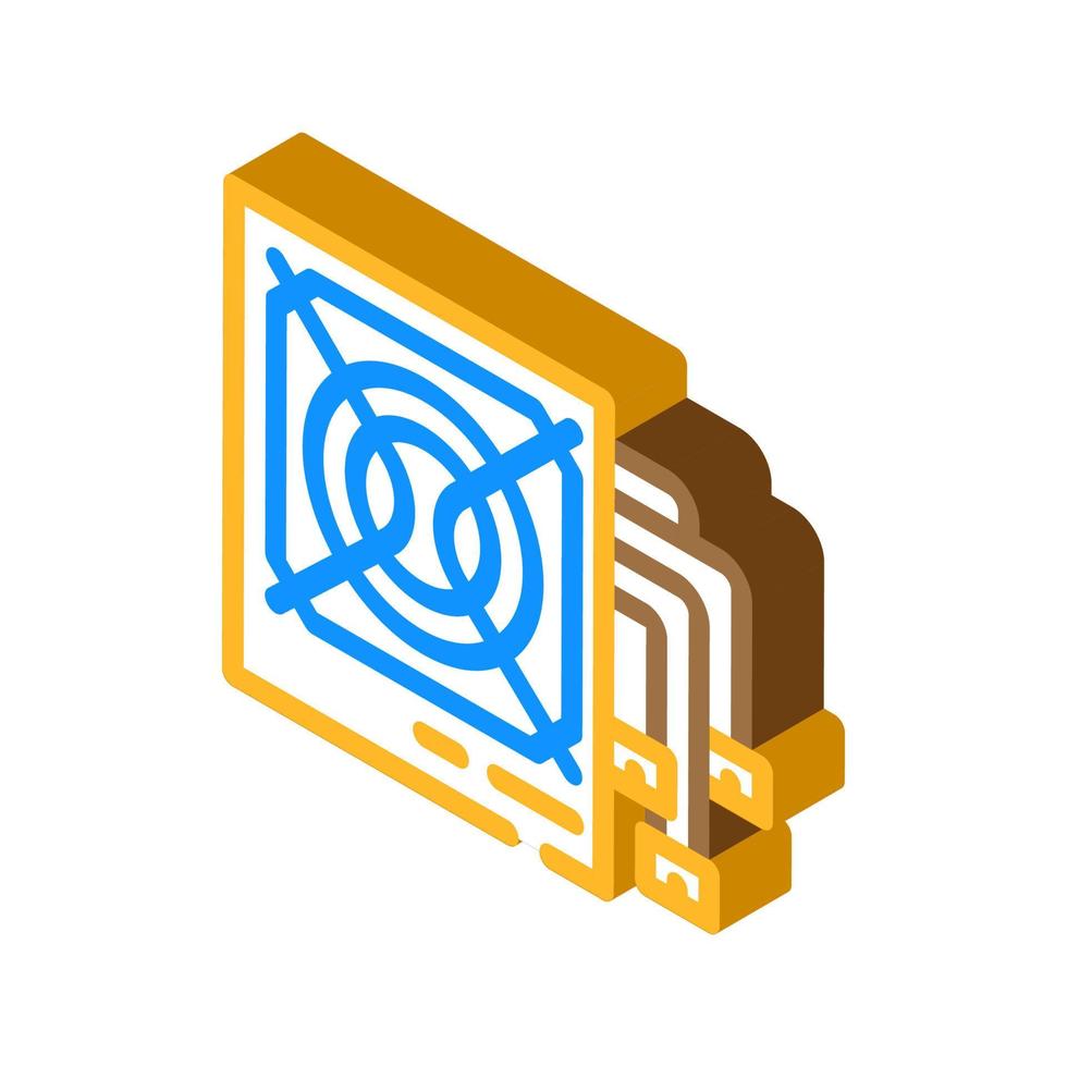 power supply computer isometric icon vector illustration