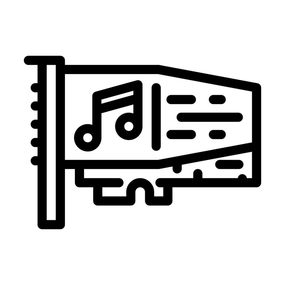 sound card line icon vector illustration