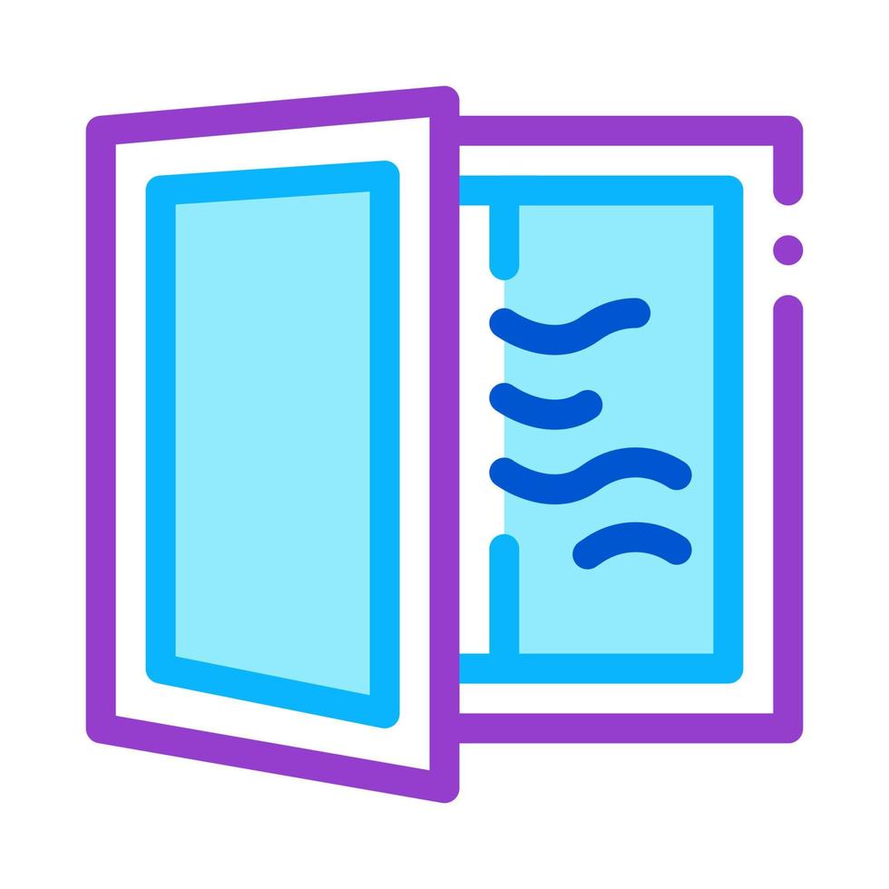 draft in window icon vector outline illustration