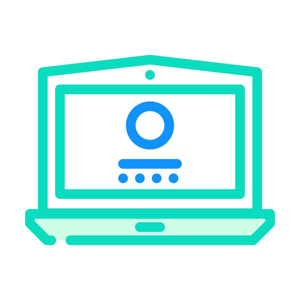 laptop digital computer color icon vector illustration