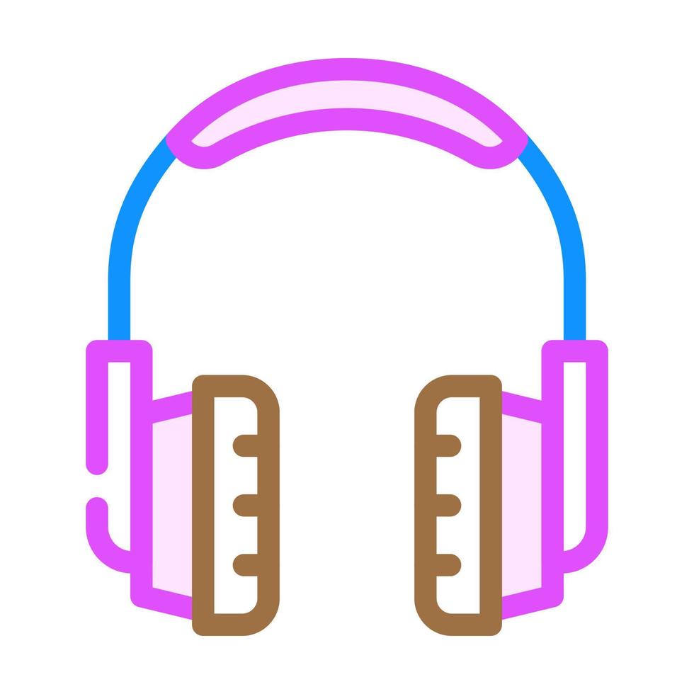 headphones electronic color icon vector illustration