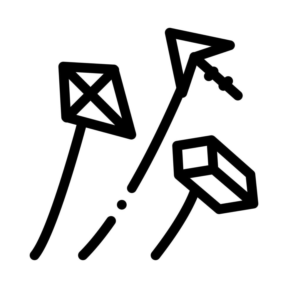 aerial items to launch icon vector outline illustration