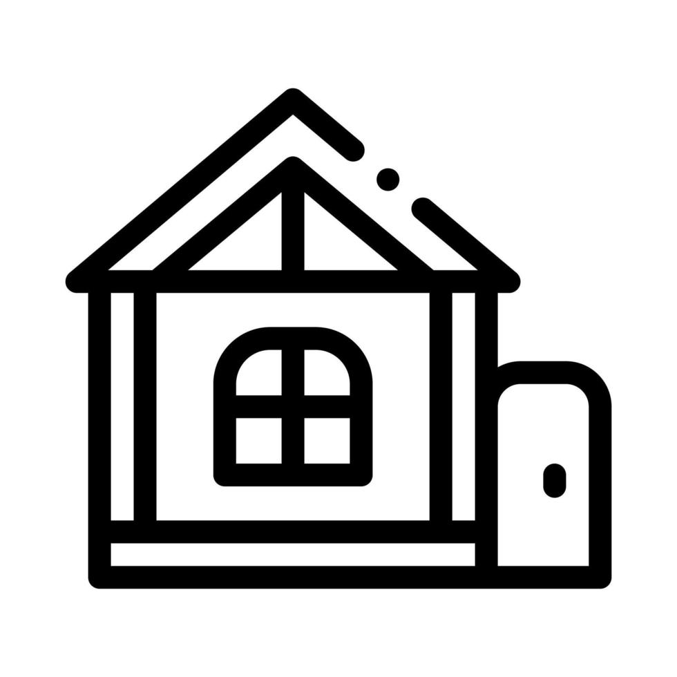 play house for children icon vector outline illustration