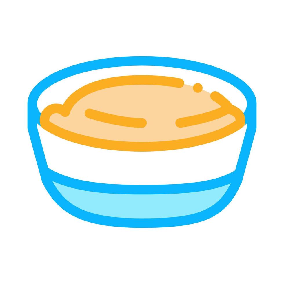 queso líquido en un tazón icono vector ilustración de contorno