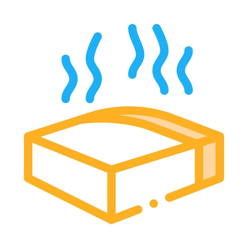 melt piece of cheese icon vector outline illustration