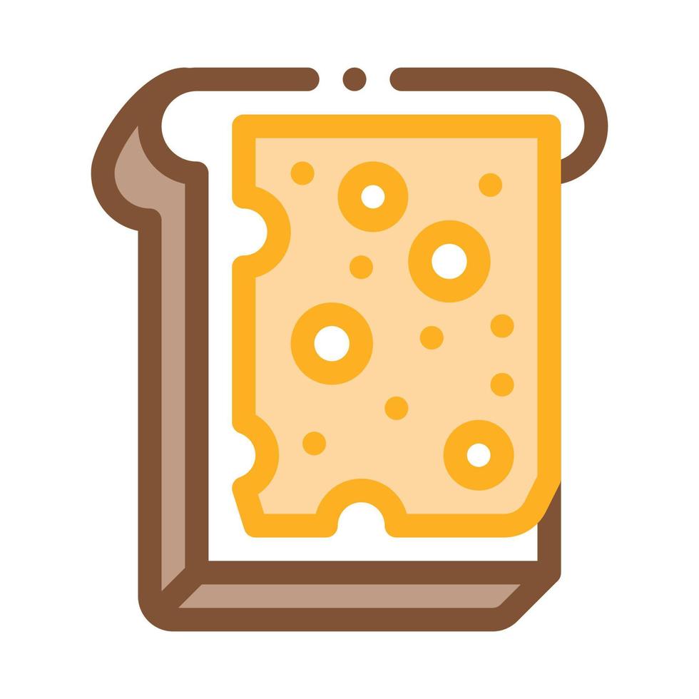 cheese sandwich icon vector outline illustration