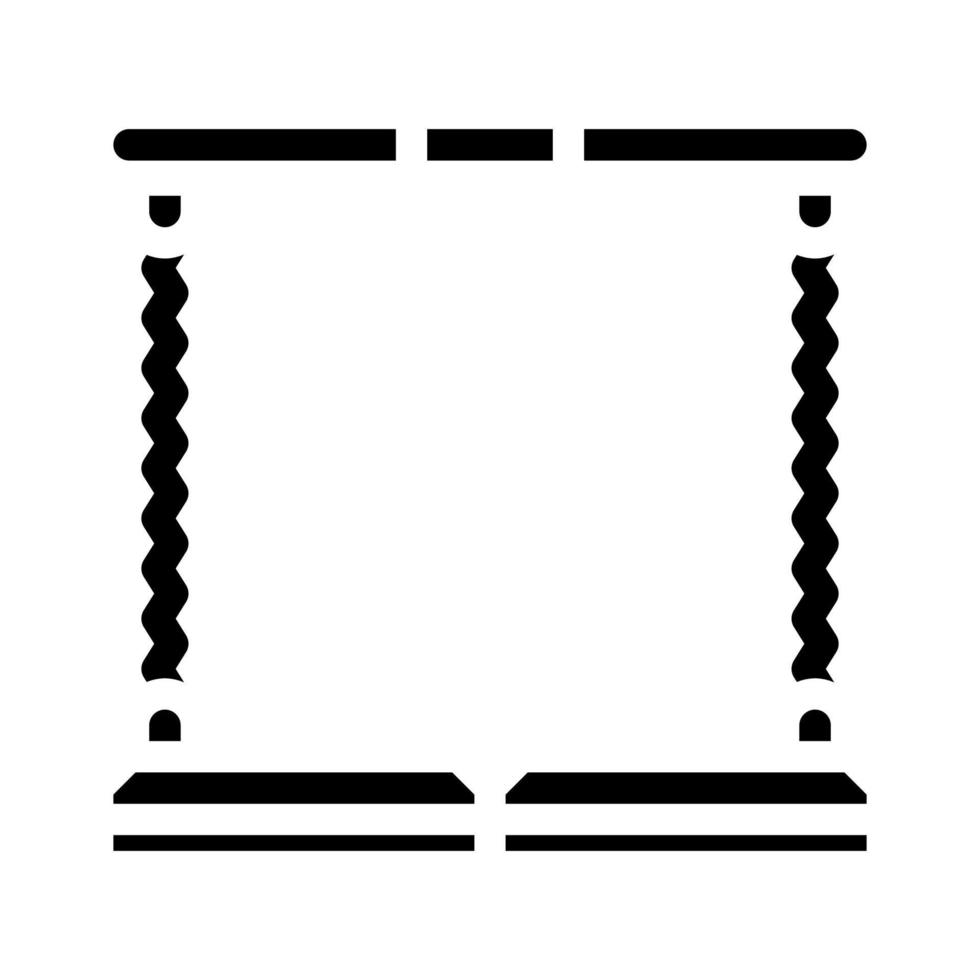 expander gym exercising tool glyph icon vector illustration