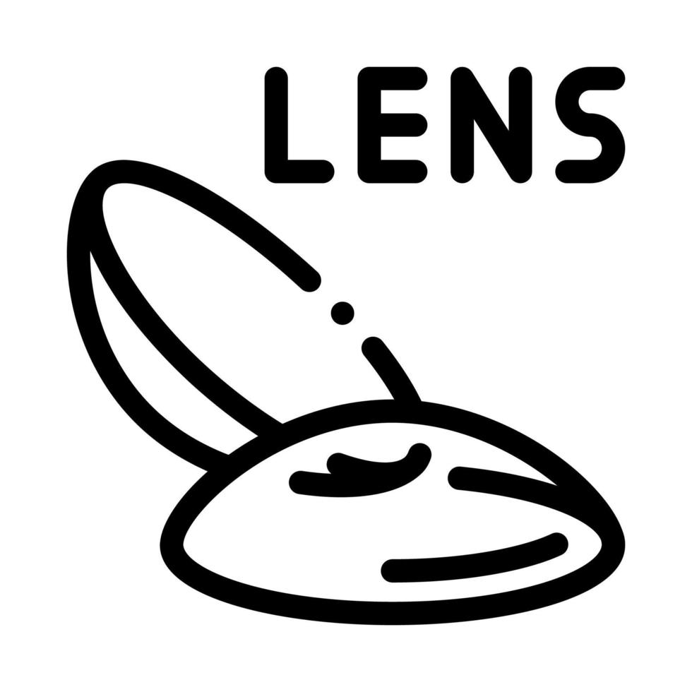 ilustración de contorno de vector de icono de lentes de contacto