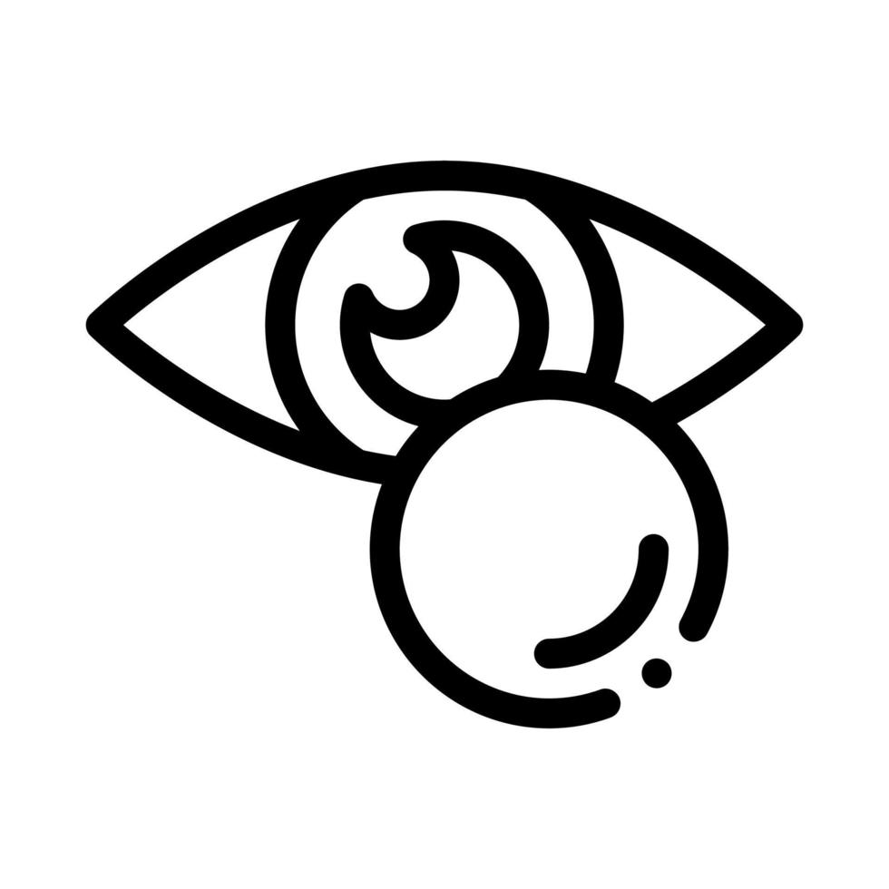 eye fluid icon vector outline illustration
