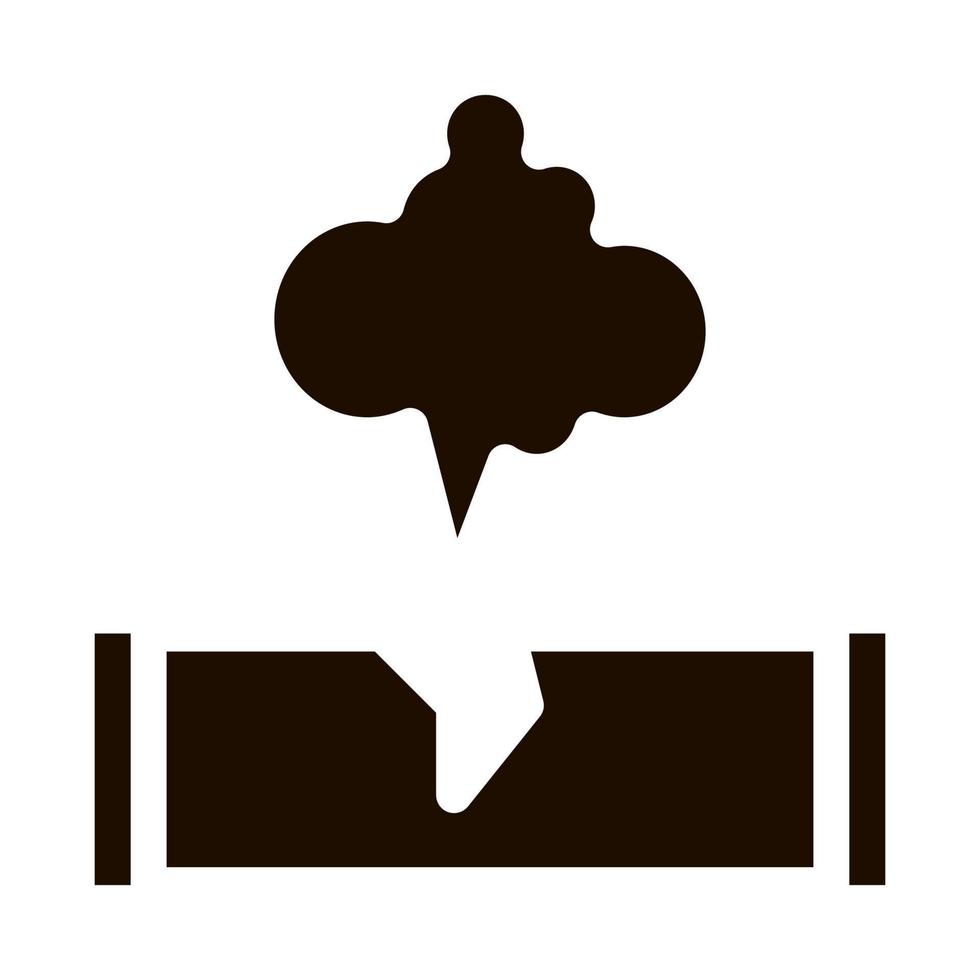 Gaz Pipe Break Pollution Vector Icon