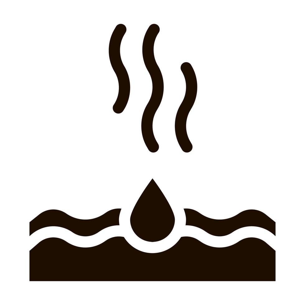 Drop Water Dripping In Sea Vector Icon