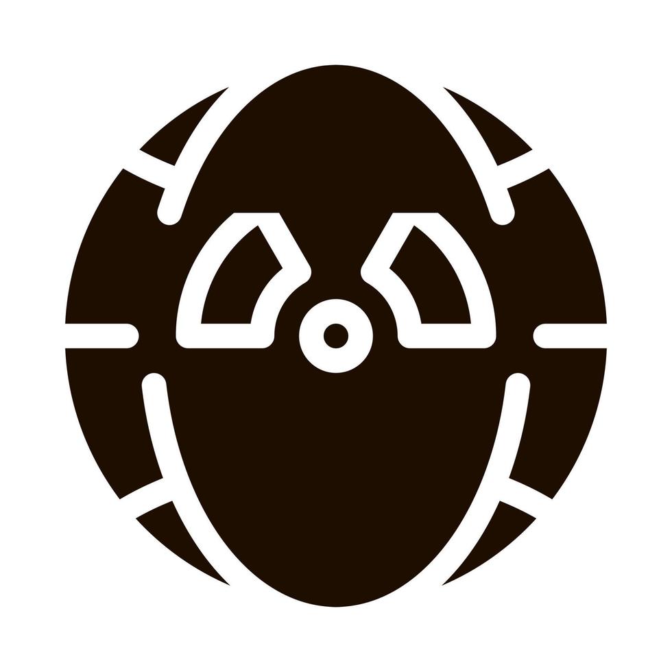 Radiation Symbol And Planet Vector Icon