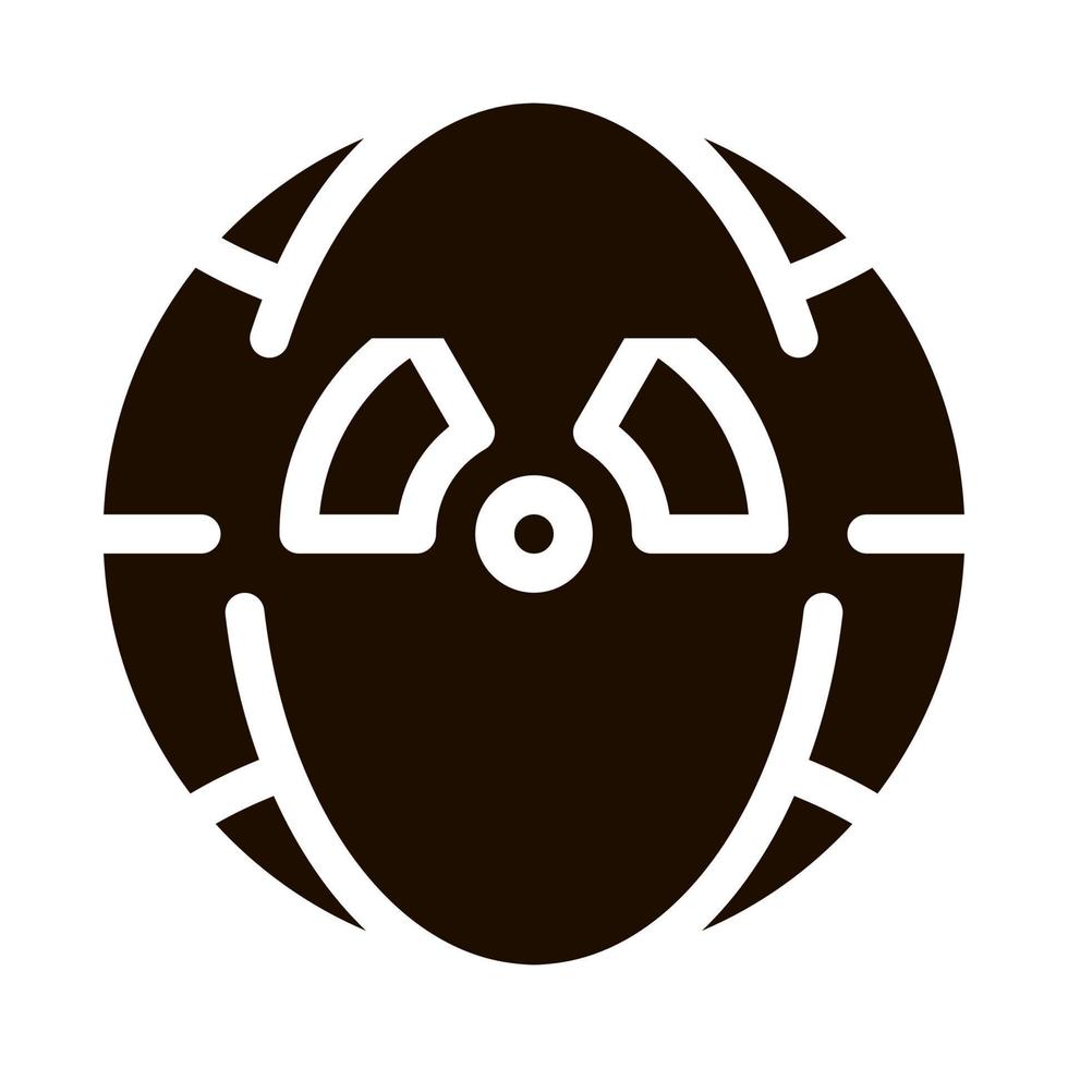 Radiation Symbol And Planet Vector Icon