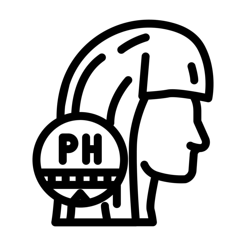 balancing ph of scalp line icon vector illustration