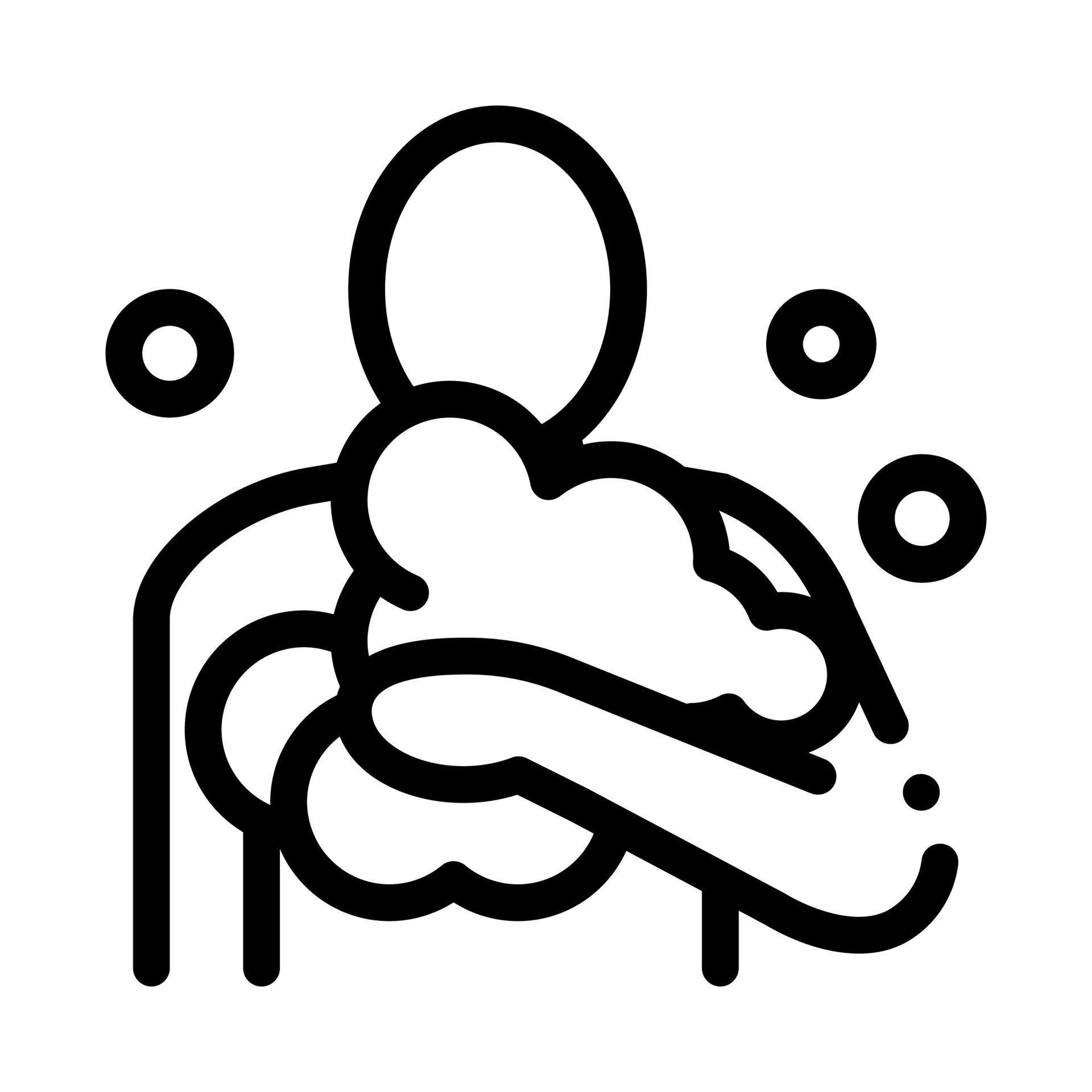 man in soap suds icon vector outline illustration 17547180 Vector Art