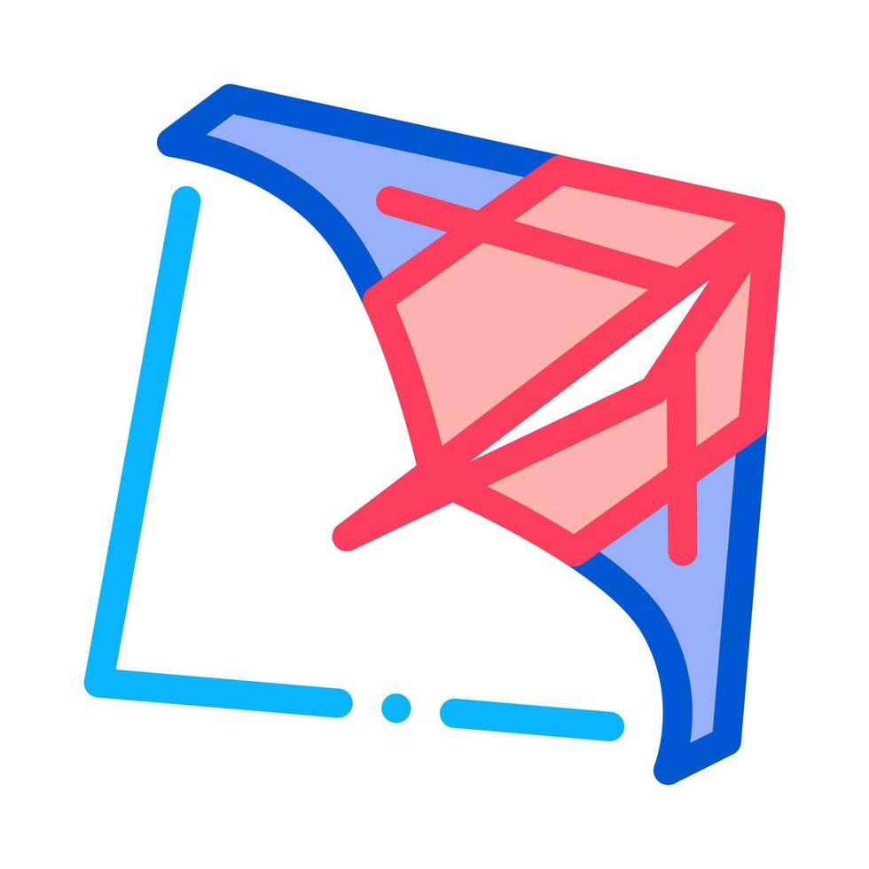 view of air launch aircraft icon vector outline illustration