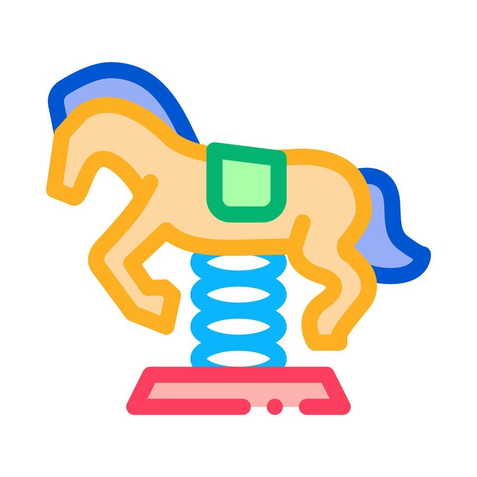 horse ride for children icon vector outline illustration