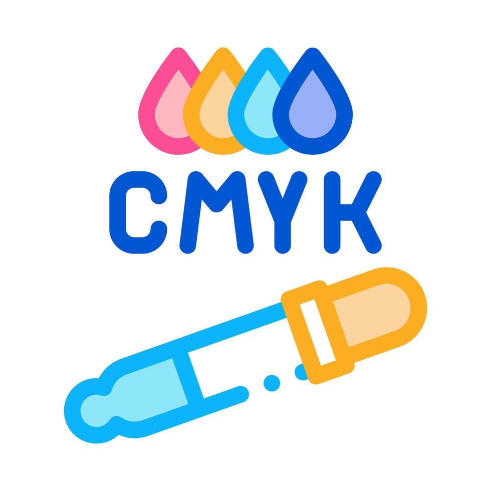 ilustración de contorno de vector de icono de elección de cmyk