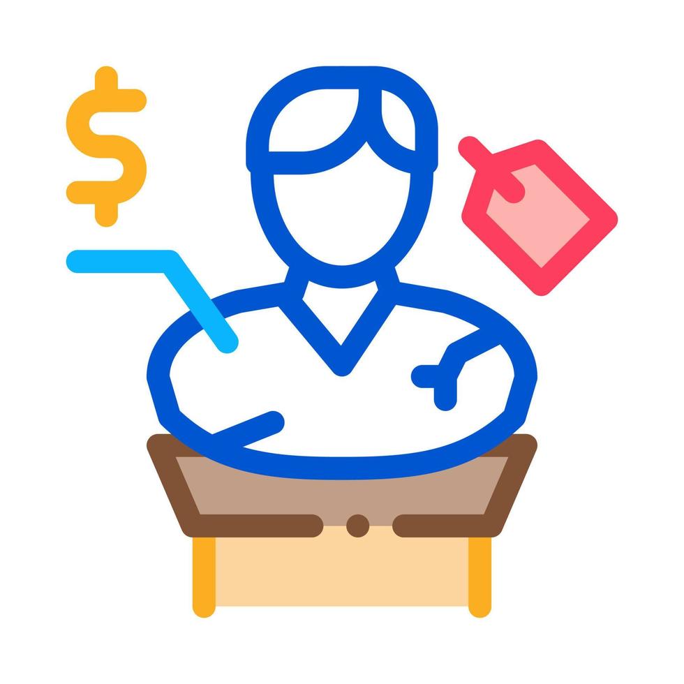 architectural bust sale icon vector outline illustration