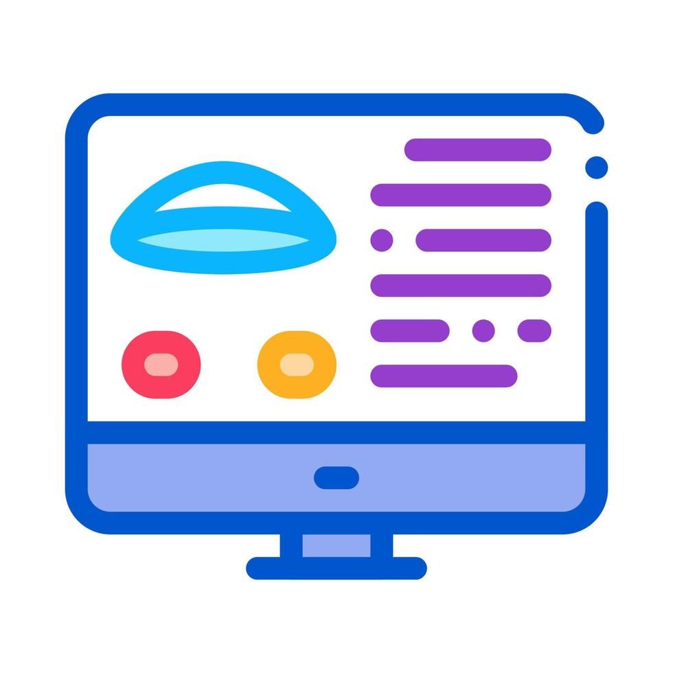 computer vision analysis icon vector outline illustration