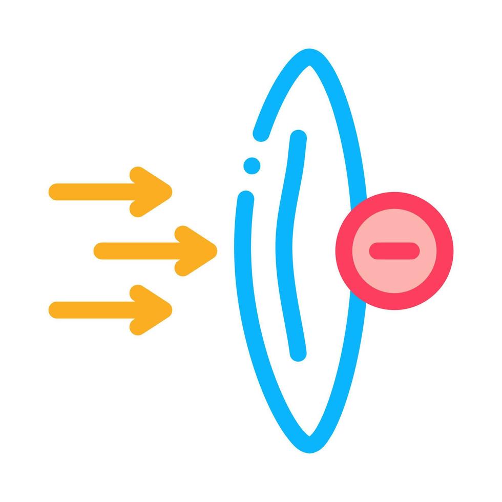 worsening lens wear icon vector outline illustration