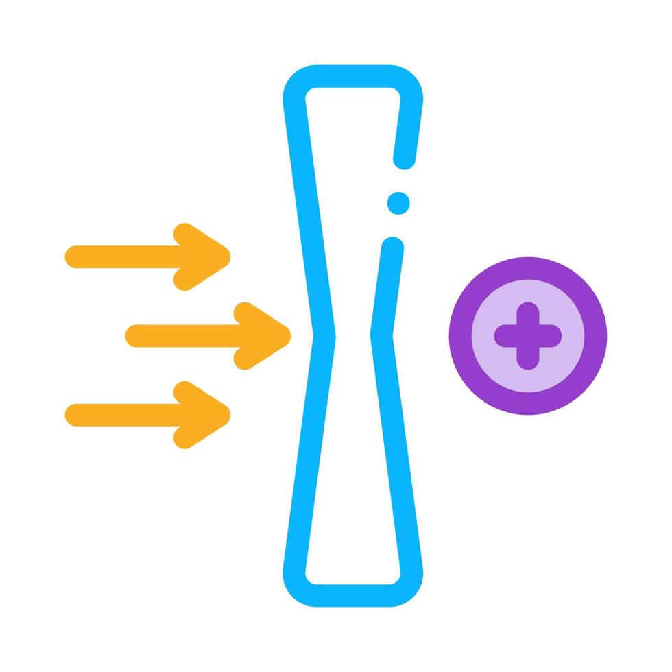 improved lens wearing effect icon vector outline illustration