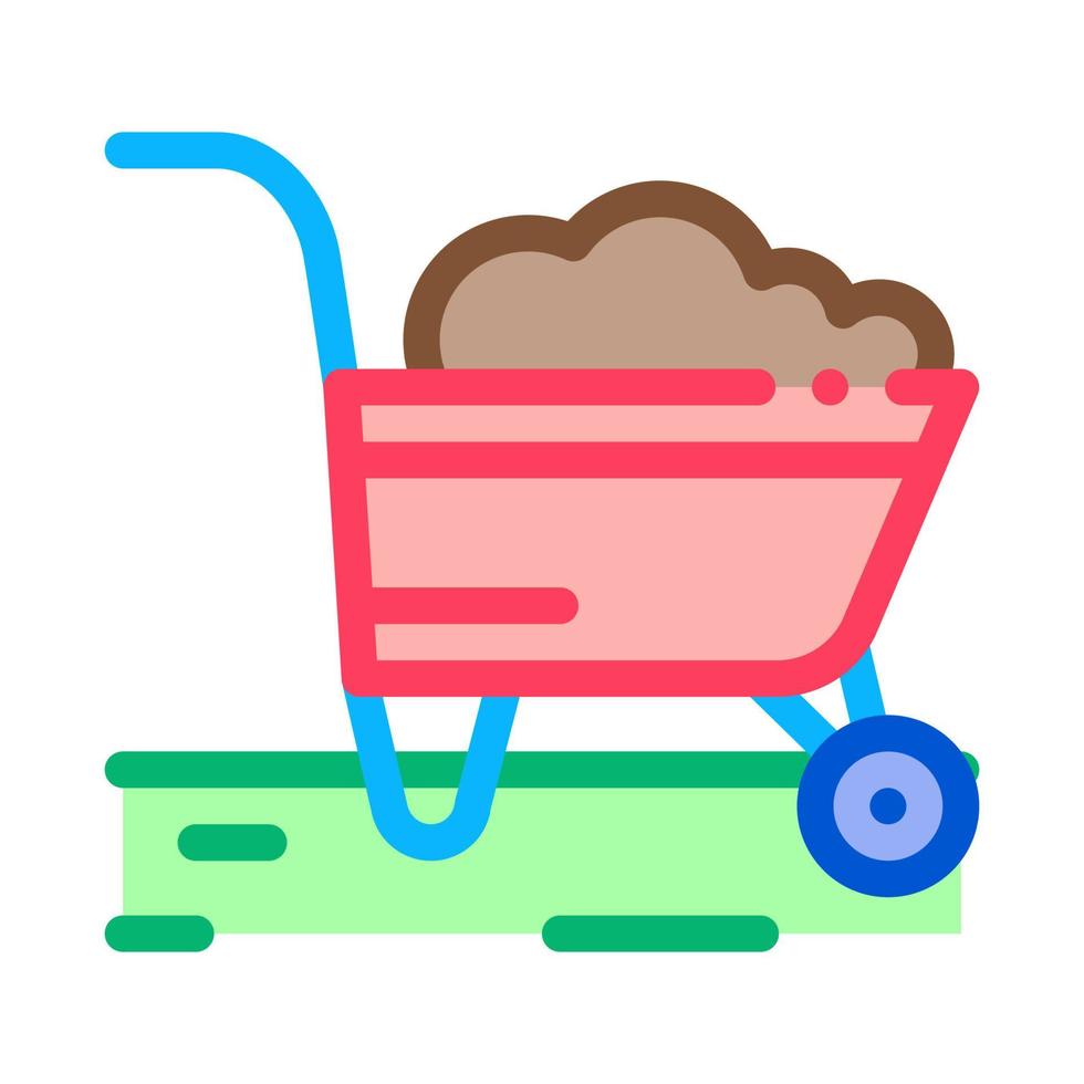 fertilizer trolley icon vector outline illustration