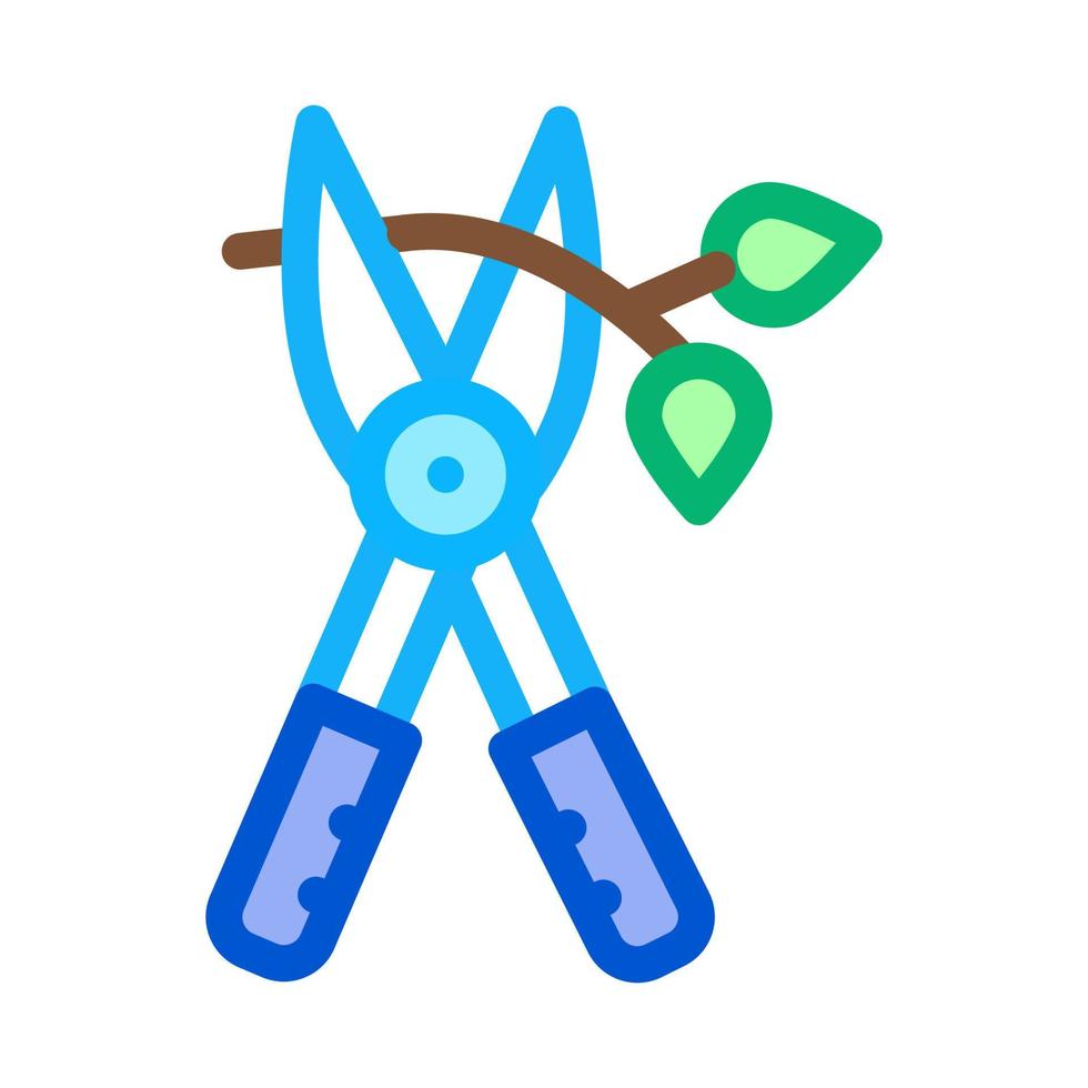 pruning shears icon vector outline illustration