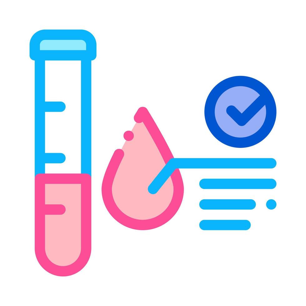 blood in vitro good results icon vector outline illustration