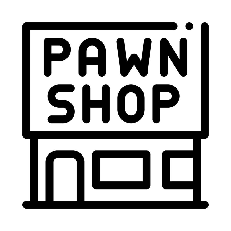 appearance of pawnshop icon vector outline illustration