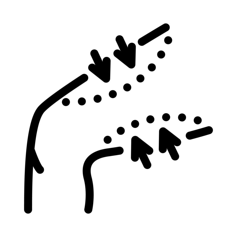 muslo liposucción icono vector contorno ilustración